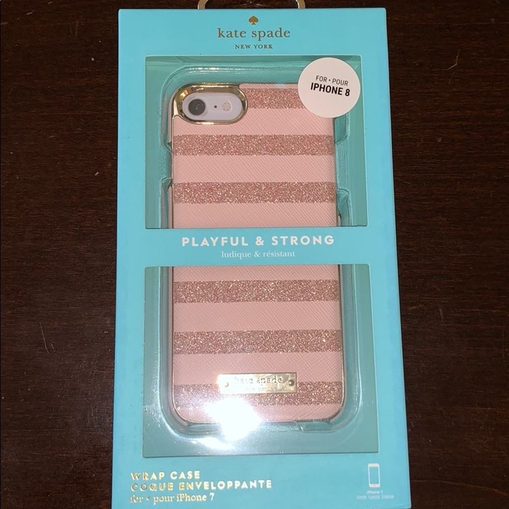 Kate Spade Rose Gold Striped Case for iPhone 7/8